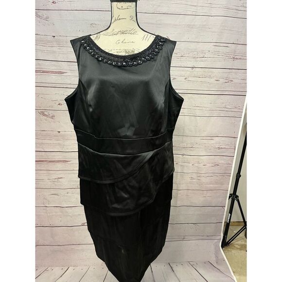 12300-Connected‎ Apparel size 20w black sleeveless dress nwt - Picture 1 of 5